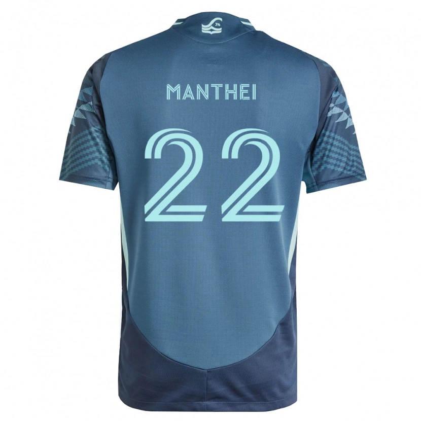 Danxen Niño Camiseta Leahi Manthei #22 Azul Marino Verde 2ª Equipación 2026/27 La Camisa