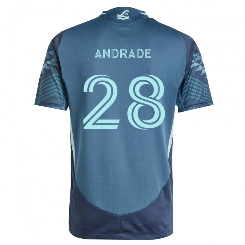 Danxen Niño Camiseta Yeimar Gómez Andrade #28 Azul Marino Verde 2ª Equipación 2026/27 La Camisa