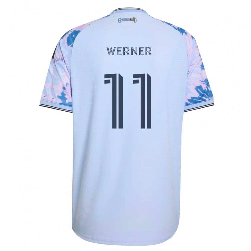 Danxen Niño Camiseta Timo Werner #11 Azul Real Blanco Negro 2ª Equipación 2026/27 La Camisa