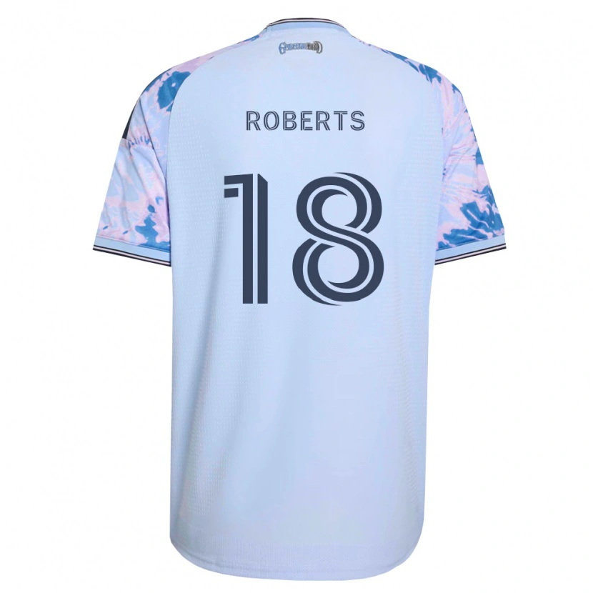 Danxen Niño Camiseta Reid Roberts #18 Azul Real Blanco Negro 2ª Equipación 2026/27 La Camisa