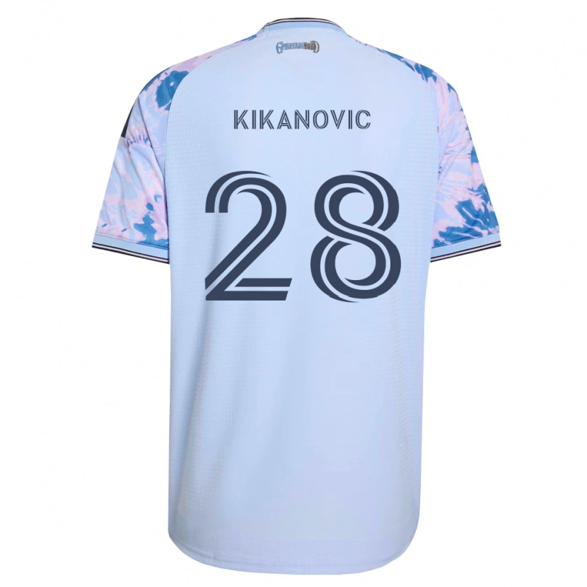 Danxen Niño Camiseta Benji Kikanović #28 Azul Real Blanco Negro 2ª Equipación 2026/27 La Camisa