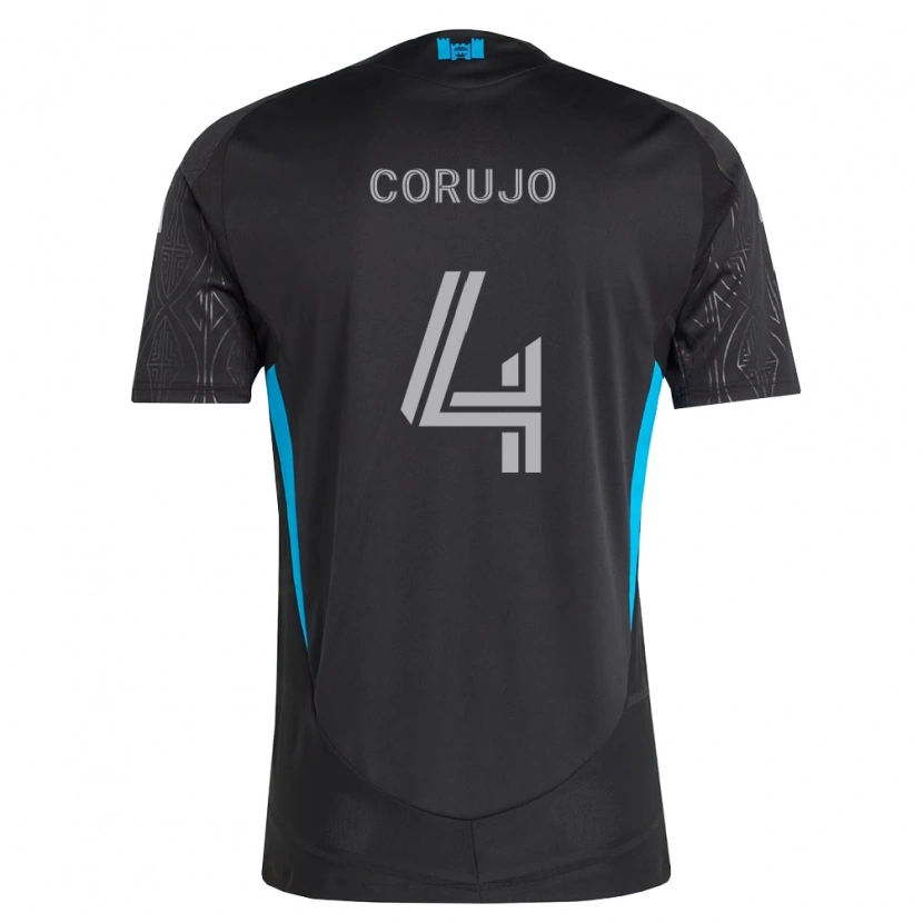 Danxen Niño Camiseta Guzmán Corujo #4 Negro Blanco Azul Cielo 2ª Equipación 2026/27 La Camisa