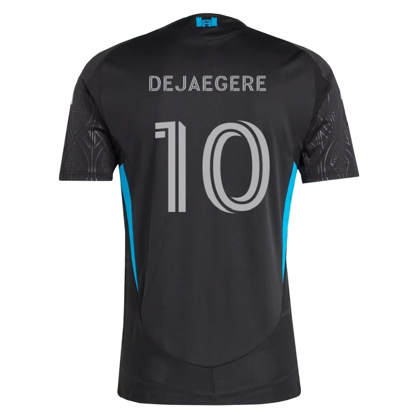 Danxen Niño Camiseta Brecht Dejaegere #10 Negro Blanco Azul Cielo 2ª Equipación 2026/27 La Camisa