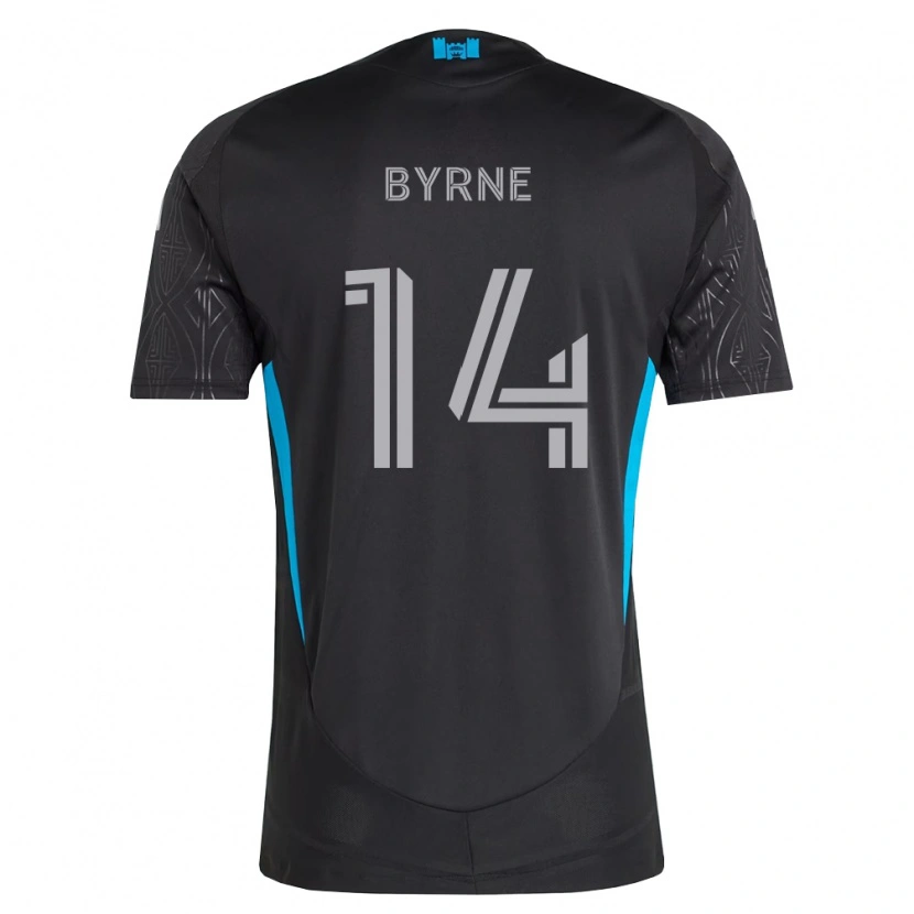 Danxen Niño Camiseta Nathan Byrne #14 Negro Blanco Azul Cielo 2ª Equipación 2026/27 La Camisa