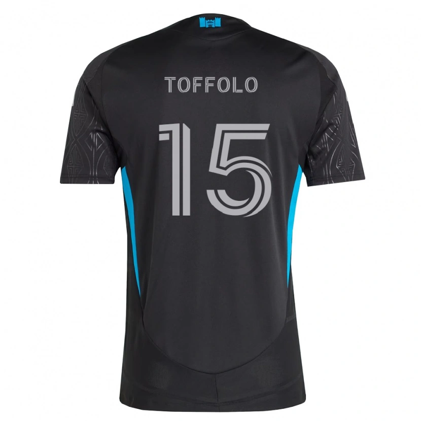 Danxen Niño Camiseta Harry Toffolo #15 Negro Blanco Azul Cielo 2ª Equipación 2026/27 La Camisa