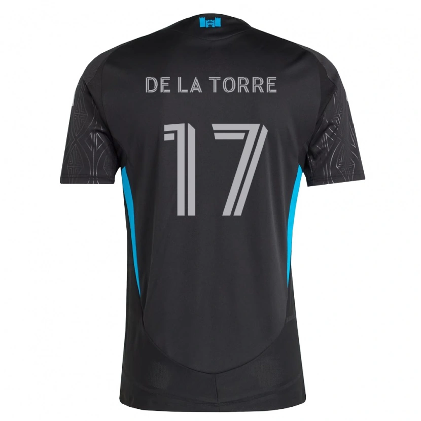 Danxen Niño Camiseta Luca De La Torre #17 Negro Blanco Azul Cielo 2ª Equipación 2026/27 La Camisa