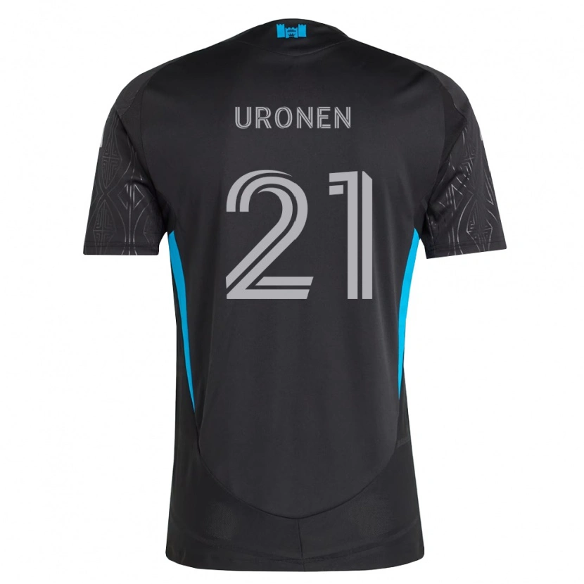 Danxen Niño Camiseta Jere Uronen #21 Negro Blanco Azul Cielo 2ª Equipación 2026/27 La Camisa