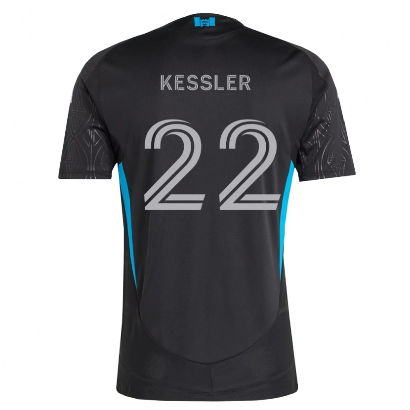 Danxen Niño Camiseta Henry Kessler #22 Negro Blanco Azul Cielo 2ª Equipación 2026/27 La Camisa