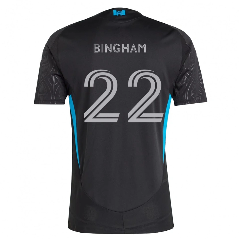 Danxen Niño Camiseta David Bingham #22 Negro Blanco Azul Cielo 2ª Equipación 2026/27 La Camisa