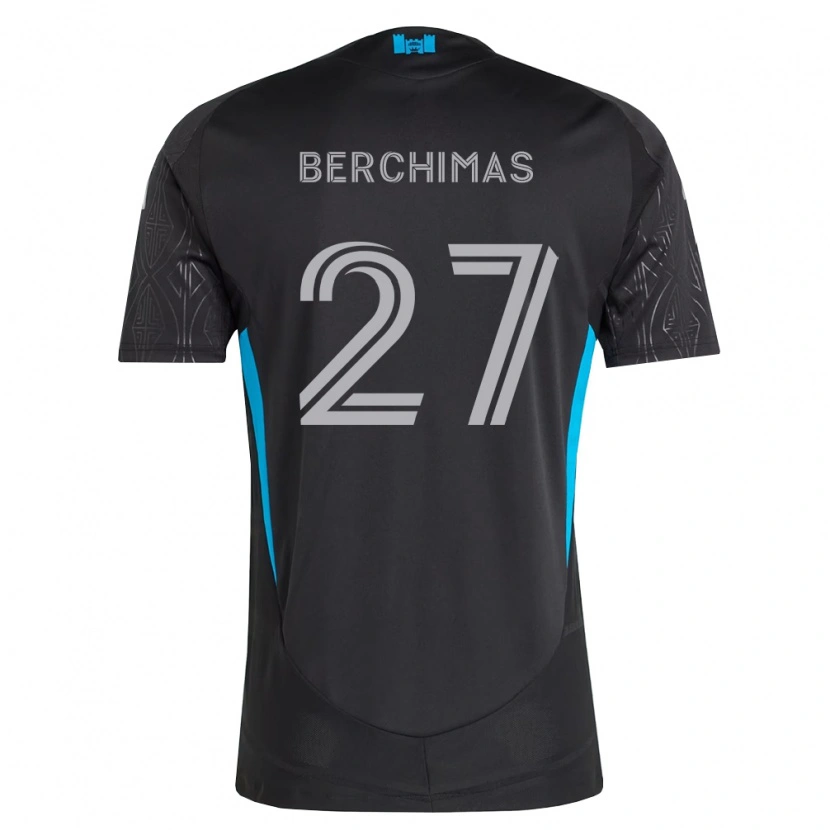 Danxen Niño Camiseta Nimfasha Berchimas #27 Negro Blanco Azul Cielo 2ª Equipación 2026/27 La Camisa