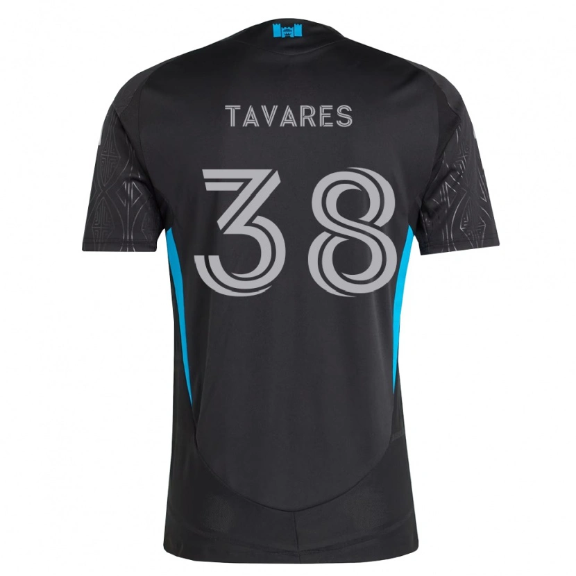 Danxen Niño Camiseta Iuri Tavares #38 Negro Blanco Azul Cielo 2ª Equipación 2026/27 La Camisa