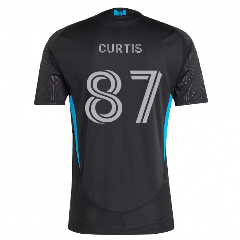 Danxen Niño Camiseta Ethan Curtis #87 Negro Blanco Azul Cielo 2ª Equipación 2026/27 La Camisa