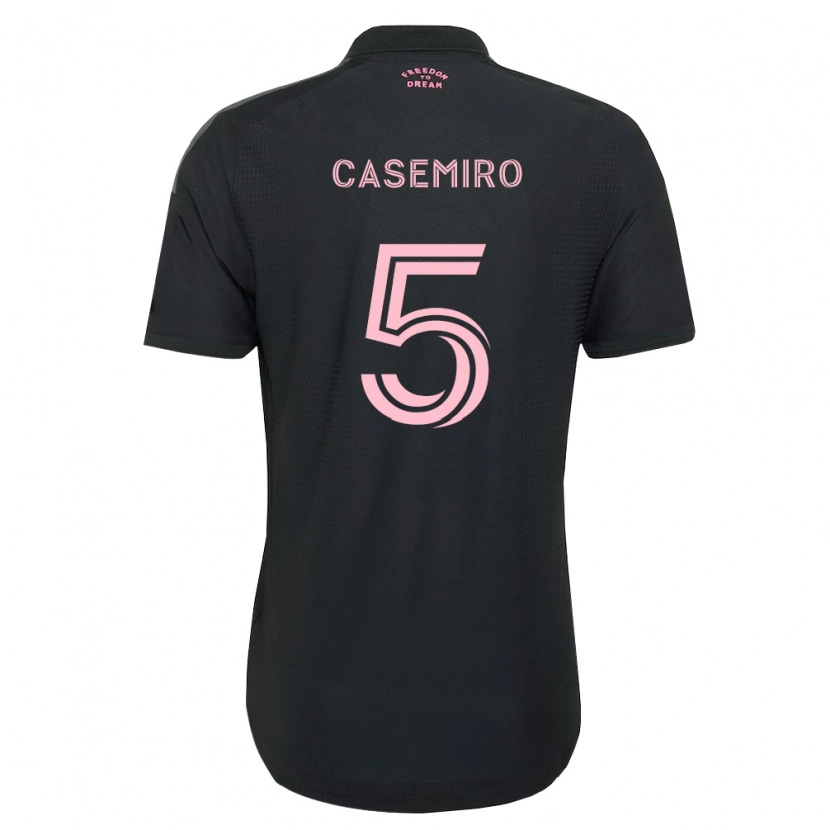 Danxen Niño Camiseta Casemiro #5 Rosa Negro Blanco 2ª Equipación 2026/27 La Camisa