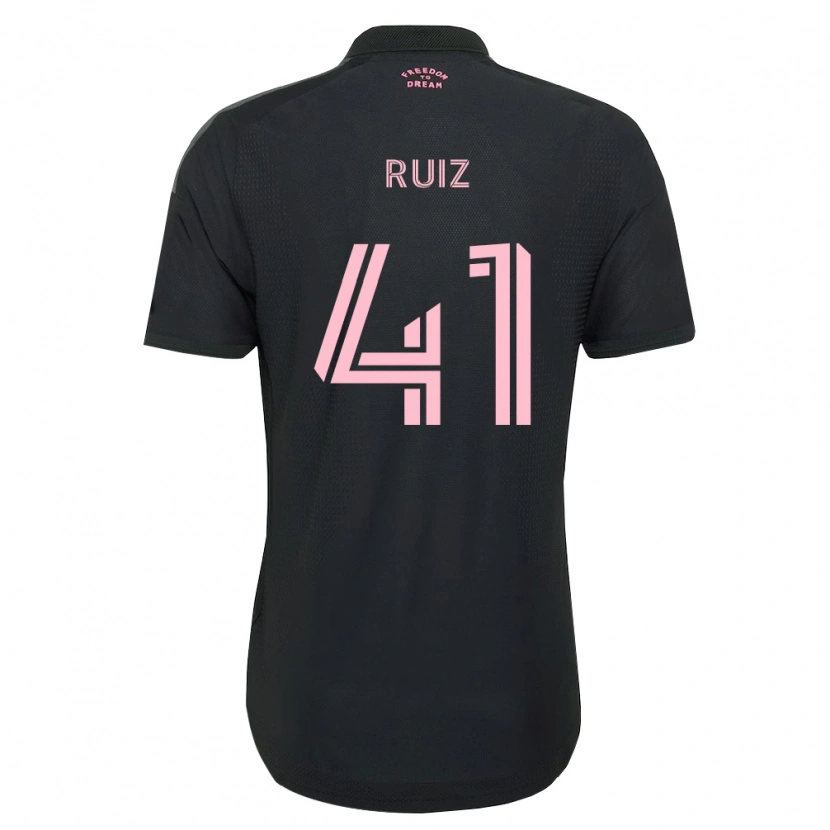 Danxen Niño Camiseta David Ruíz #41 Rosa Negro Blanco 2ª Equipación 2026/27 La Camisa