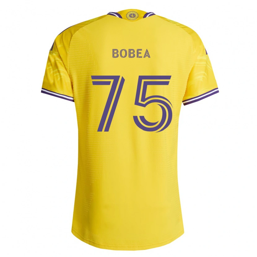 Danxen Niño Camiseta Nicolás Bobea #75 Amarillo Morado 2ª Equipación 2026/27 La Camisa