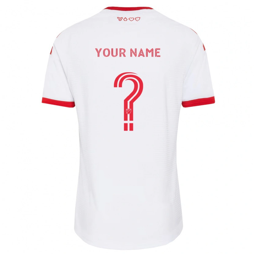Danxen Niño Camiseta Su Nombre #0 Blanco Rojo Negro 2ª Equipación 2026/27 La Camisa