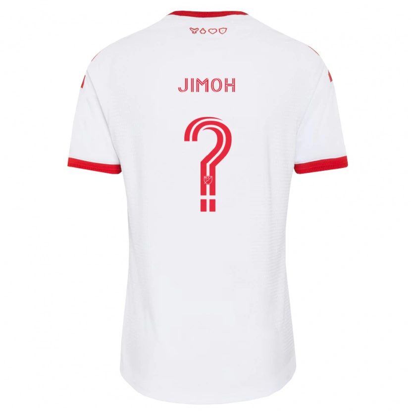 Danxen Niño Camiseta Shola Jimoh #0 Blanco Rojo Negro 2ª Equipación 2026/27 La Camisa