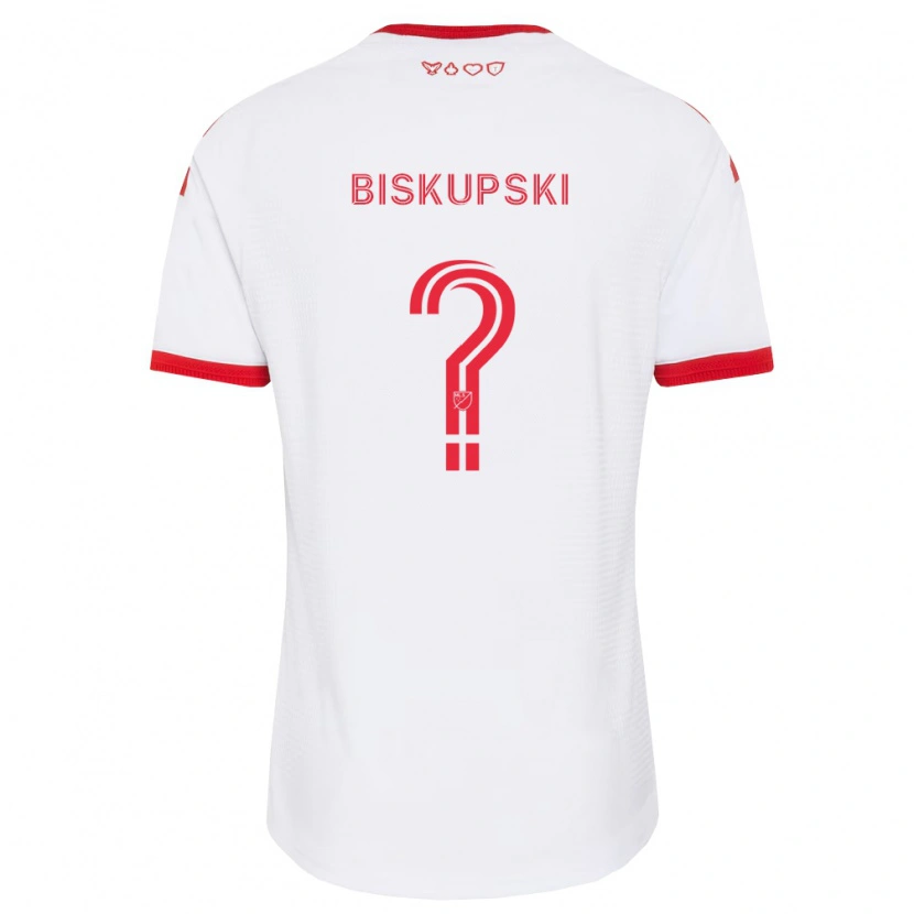 Danxen Niño Camiseta Philip Biskupski #0 Blanco Rojo Negro 2ª Equipación 2026/27 La Camisa