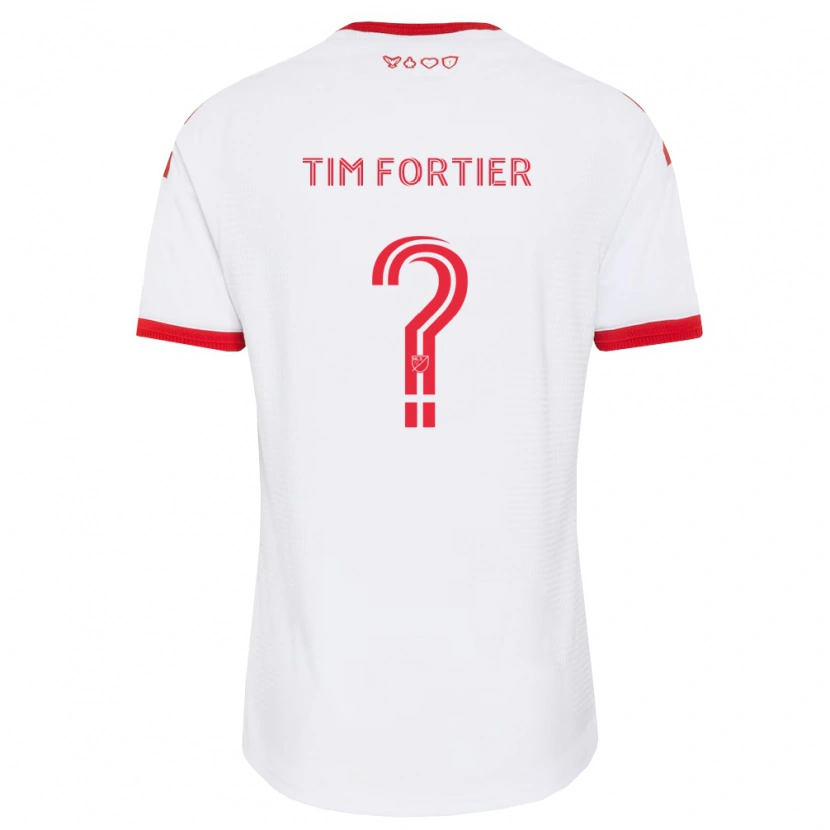 Danxen Niño Camiseta Tim Fortier #0 Blanco Rojo Negro 2ª Equipación 2026/27 La Camisa
