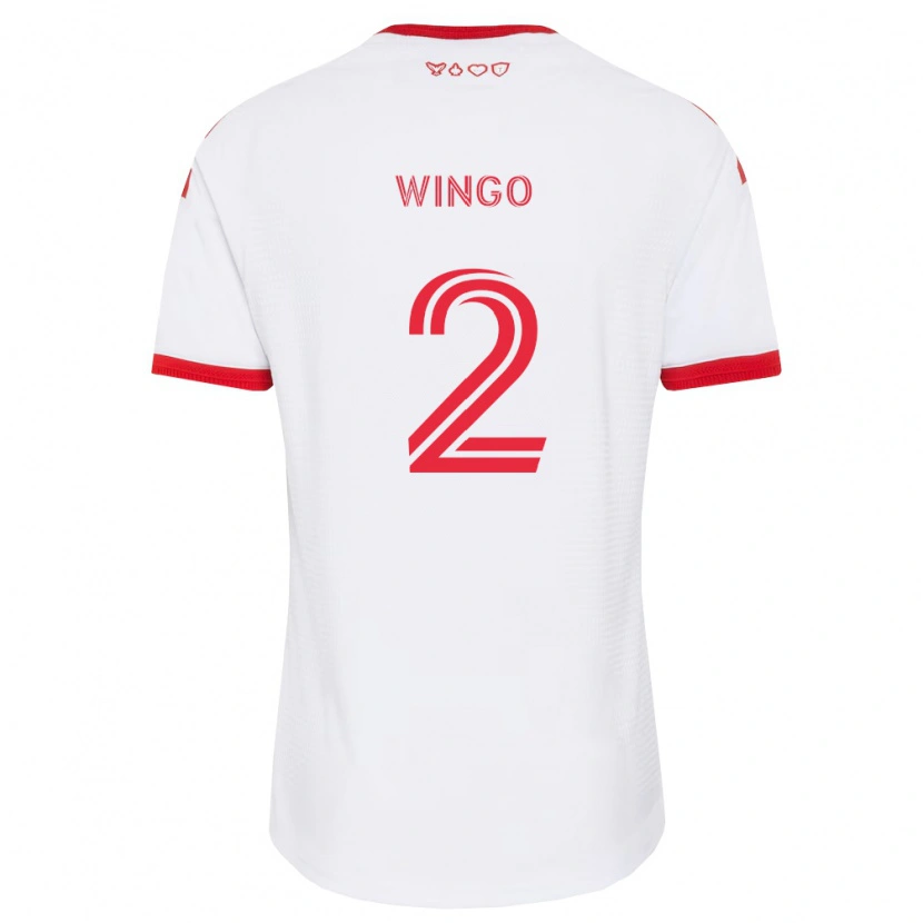 Danxen Niño Camiseta Henry Wingo #2 Blanco Rojo Negro 2ª Equipación 2026/27 La Camisa