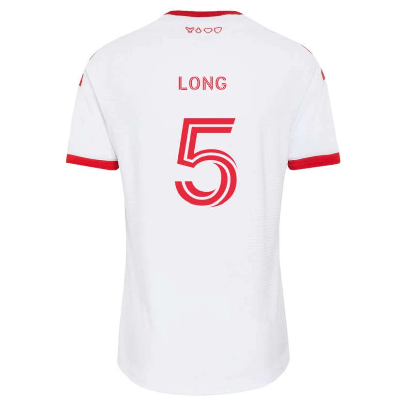 Danxen Niño Camiseta Kevin Long #5 Blanco Rojo Negro 2ª Equipación 2026/27 La Camisa