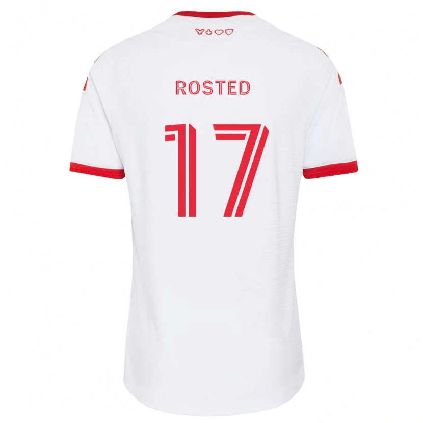 Danxen Niño Camiseta Sigurd Rosted #17 Blanco Rojo Negro 2ª Equipación 2026/27 La Camisa