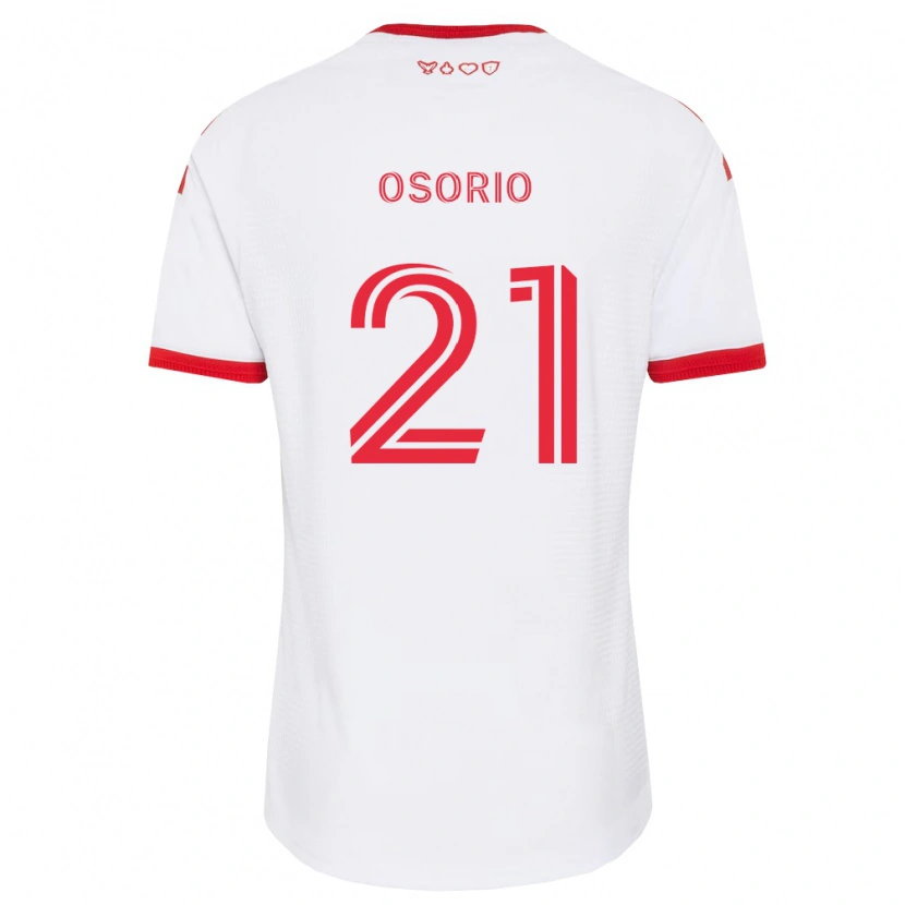 Danxen Niño Camiseta Jonathan Osorio #21 Blanco Rojo Negro 2ª Equipación 2026/27 La Camisa
