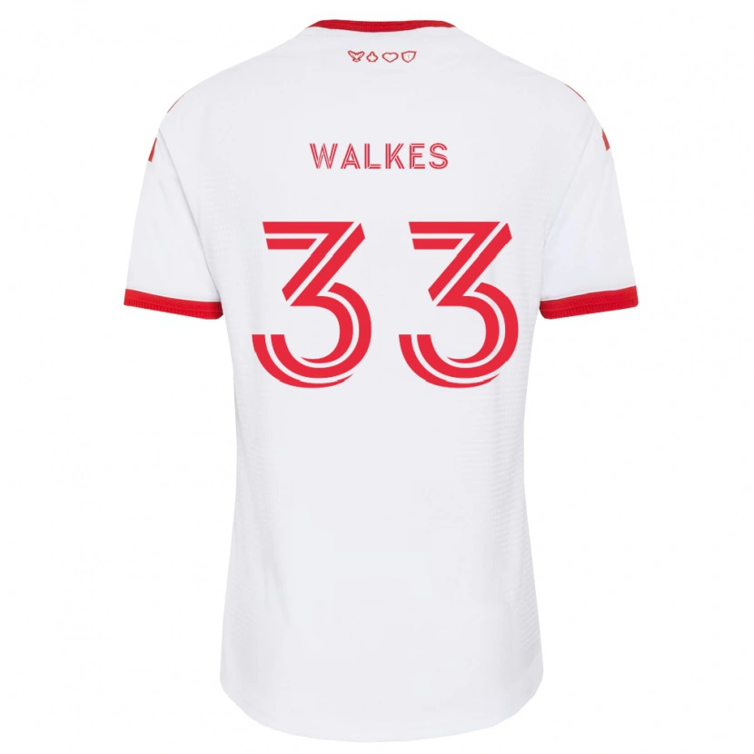 Danxen Niño Camiseta Reshaun Walkes #33 Blanco Rojo Negro 2ª Equipación 2026/27 La Camisa