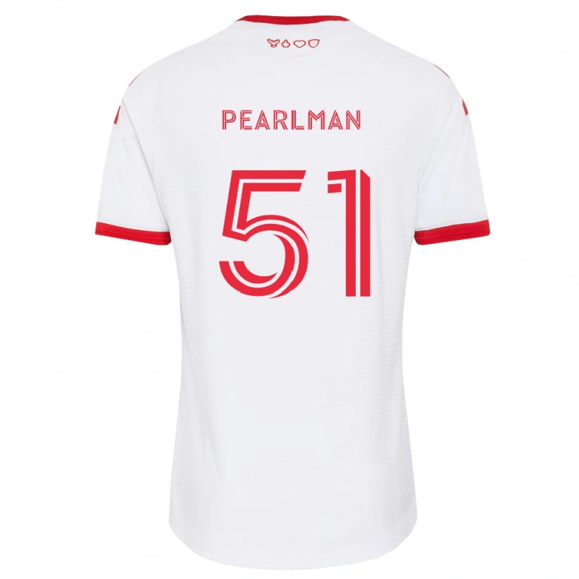 Danxen Niño Camiseta Adam Pearlman #51 Blanco Rojo Negro 2ª Equipación 2026/27 La Camisa