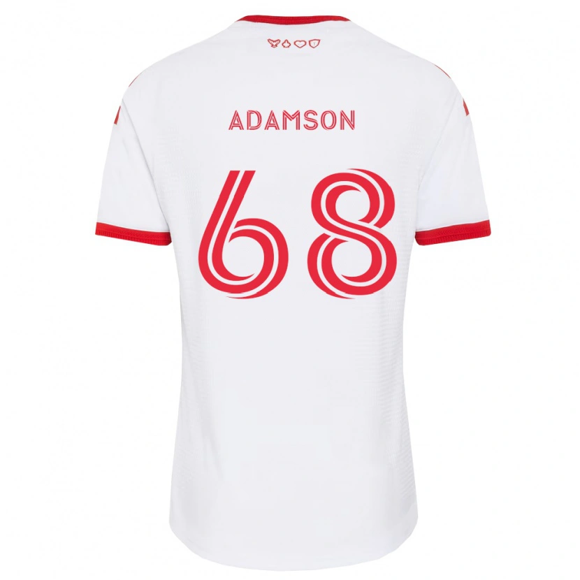 Danxen Niño Camiseta Demitre Adamson #68 Blanco Rojo Negro 2ª Equipación 2026/27 La Camisa