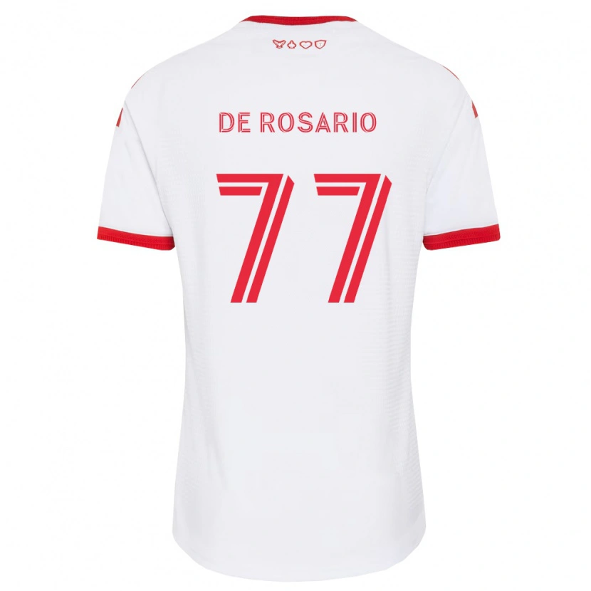 Danxen Niño Camiseta Adisa De Rosario #77 Blanco Rojo Negro 2ª Equipación 2026/27 La Camisa