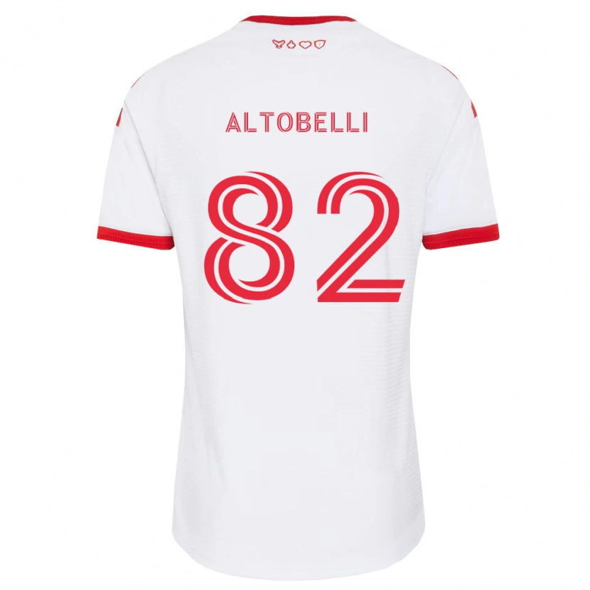 Danxen Niño Camiseta Julian Altobelli #82 Blanco Rojo Negro 2ª Equipación 2026/27 La Camisa