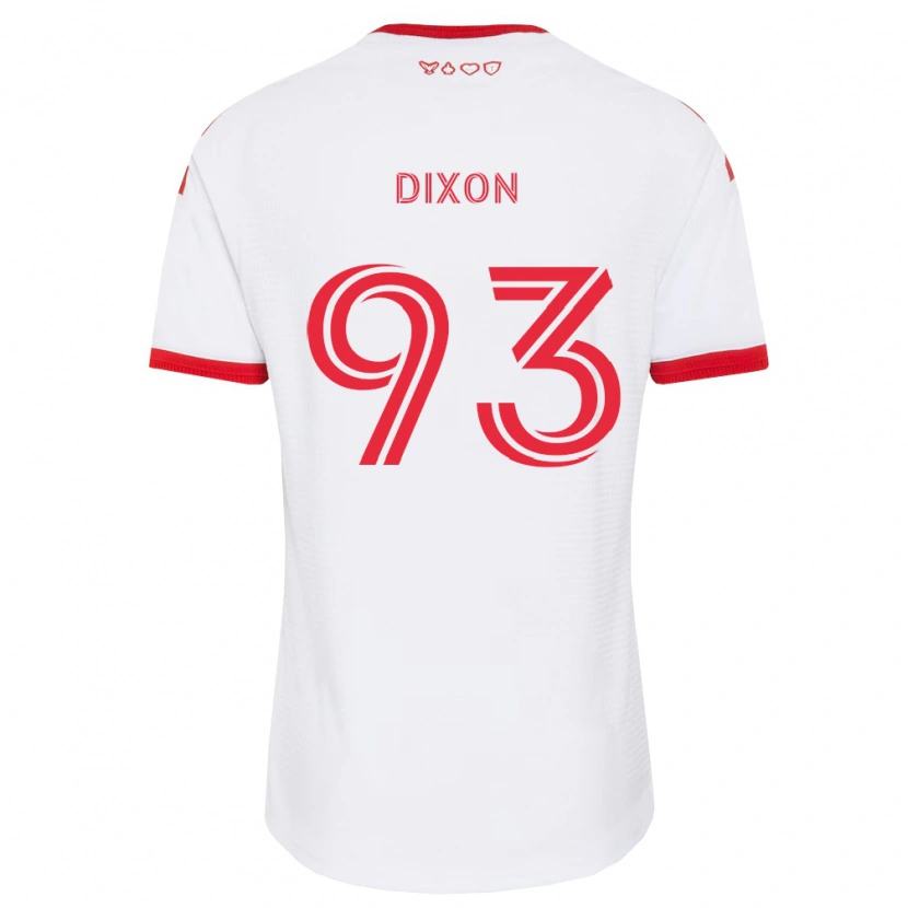 Danxen Niño Camiseta Damar Dixon #93 Blanco Rojo Negro 2ª Equipación 2026/27 La Camisa