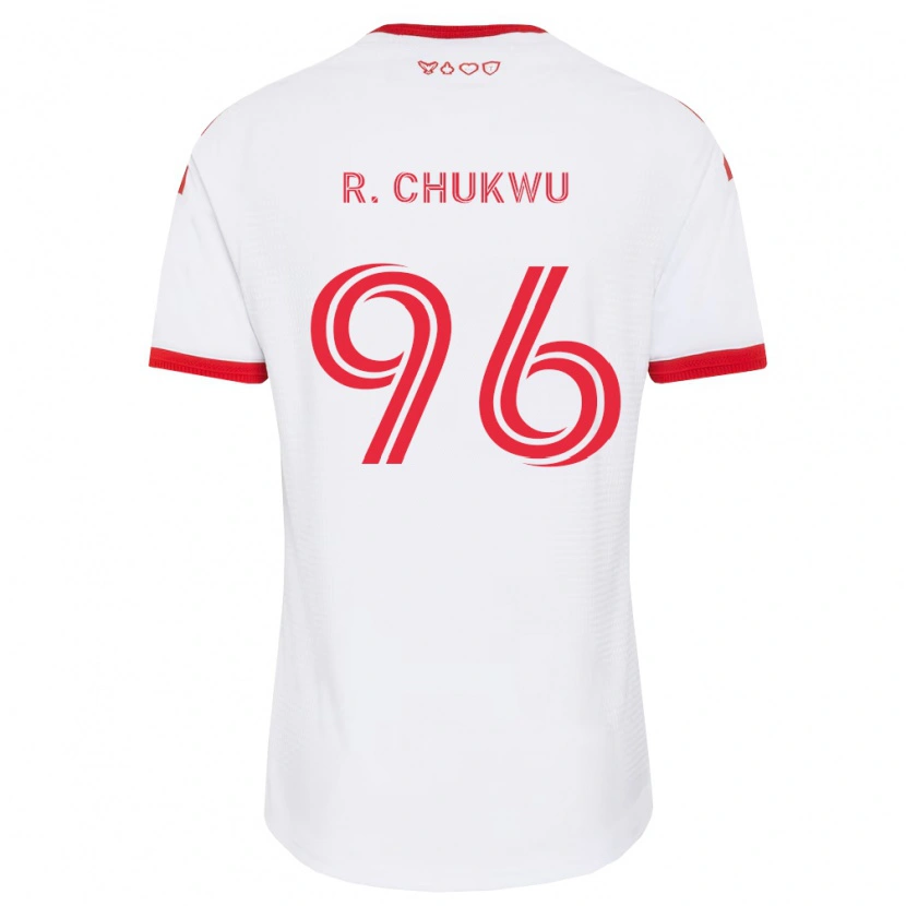 Danxen Niño Camiseta Richard Chukwu #96 Blanco Rojo Negro 2ª Equipación 2026/27 La Camisa