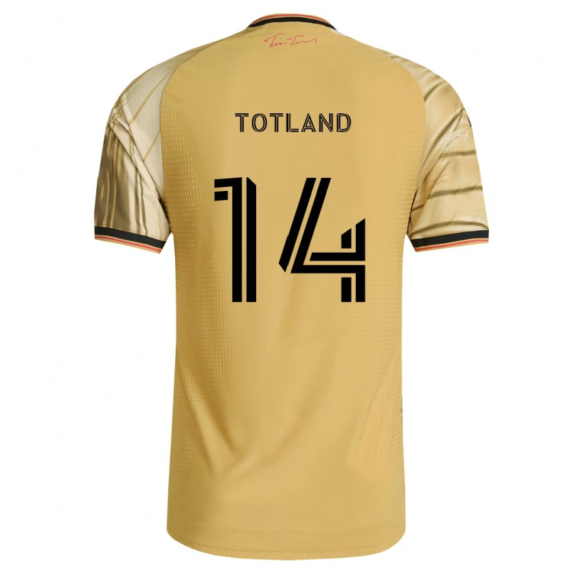 Danxen Niño Camiseta Tomas Totland #14 Marrón Amarillo Negro 2ª Equipación 2026/27 La Camisa
