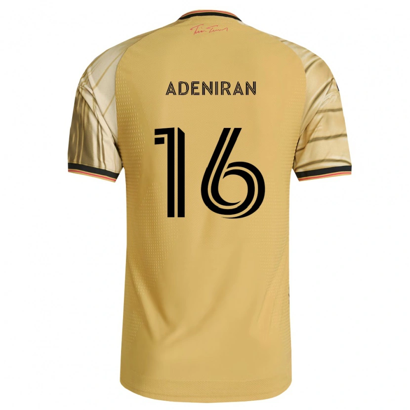 Danxen Niño Camiseta Samuel Adeniran #16 Marrón Amarillo Negro 2ª Equipación 2026/27 La Camisa