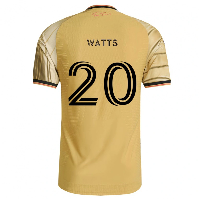 Danxen Niño Camiseta Akil Watts #20 Marrón Amarillo Negro 2ª Equipación 2026/27 La Camisa