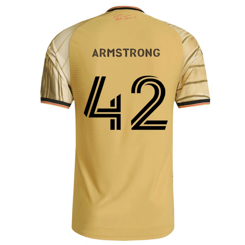 Danxen Niño Camiseta Ezra Armstrong #42 Marrón Amarillo Negro 2ª Equipación 2026/27 La Camisa