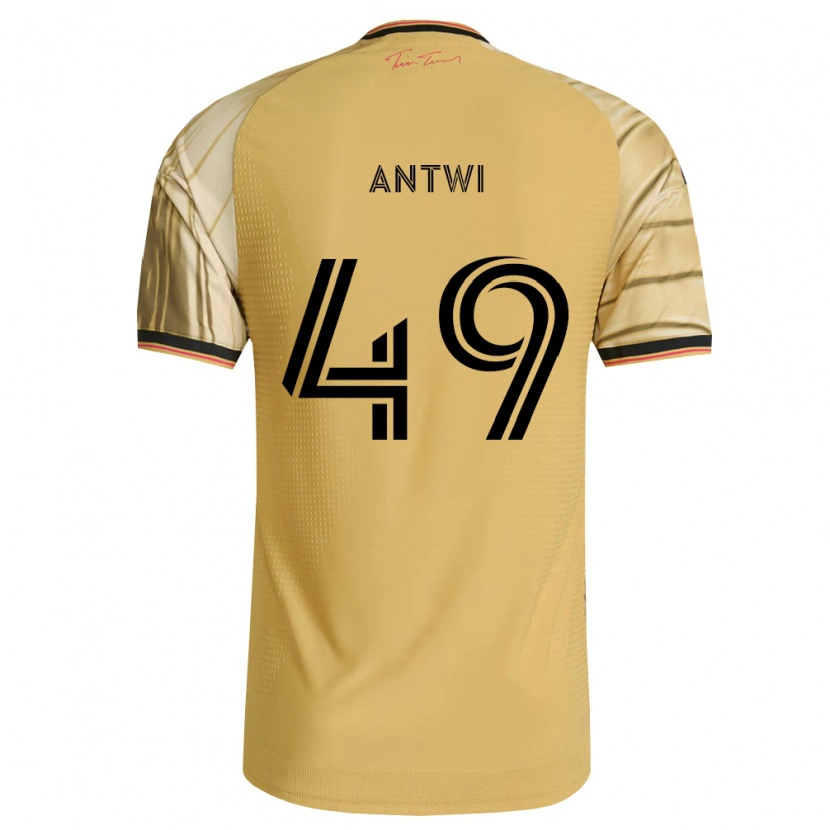 Danxen Niño Camiseta Seth Antwi #49 Marrón Amarillo Negro 2ª Equipación 2026/27 La Camisa