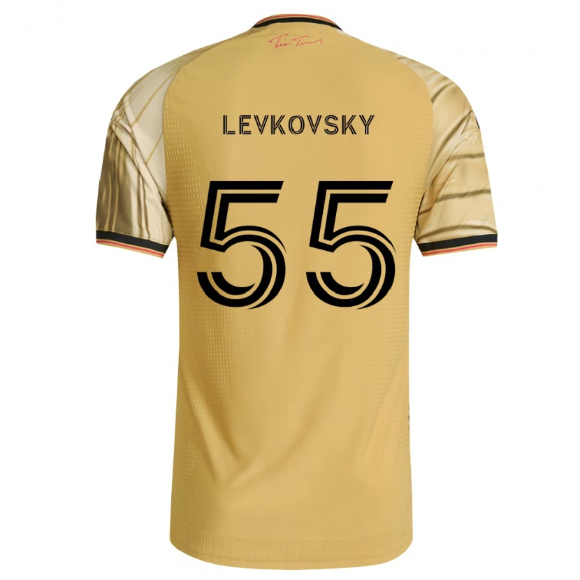Danxen Niño Camiseta Miroslav Levkovsky #55 Marrón Amarillo Negro 2ª Equipación 2026/27 La Camisa