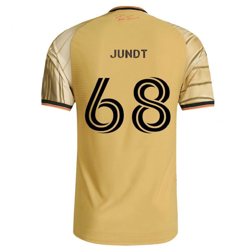 Danxen Niño Camiseta Alexander Jundt #68 Marrón Amarillo Negro 2ª Equipación 2026/27 La Camisa