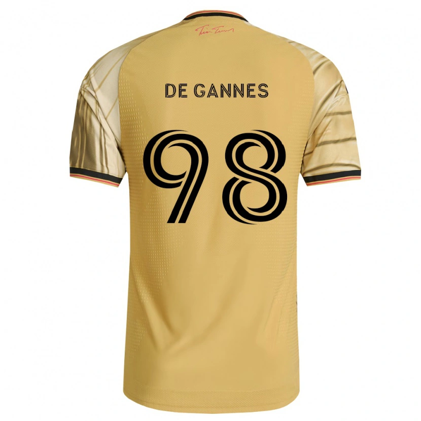 Danxen Niño Camiseta Andrew De Gannes #98 Marrón Amarillo Negro 2ª Equipación 2026/27 La Camisa