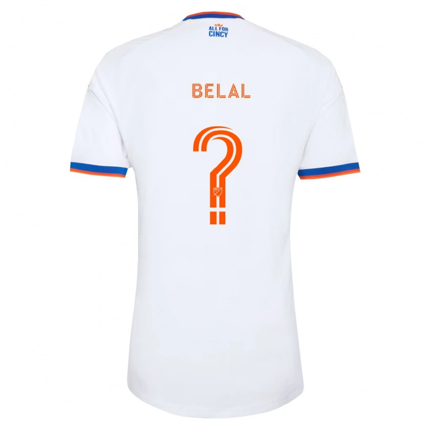 Danxen Niño Camiseta Ryan Belal #0 Blanco Azul Marino Naranja 2ª Equipación 2026/27 La Camisa