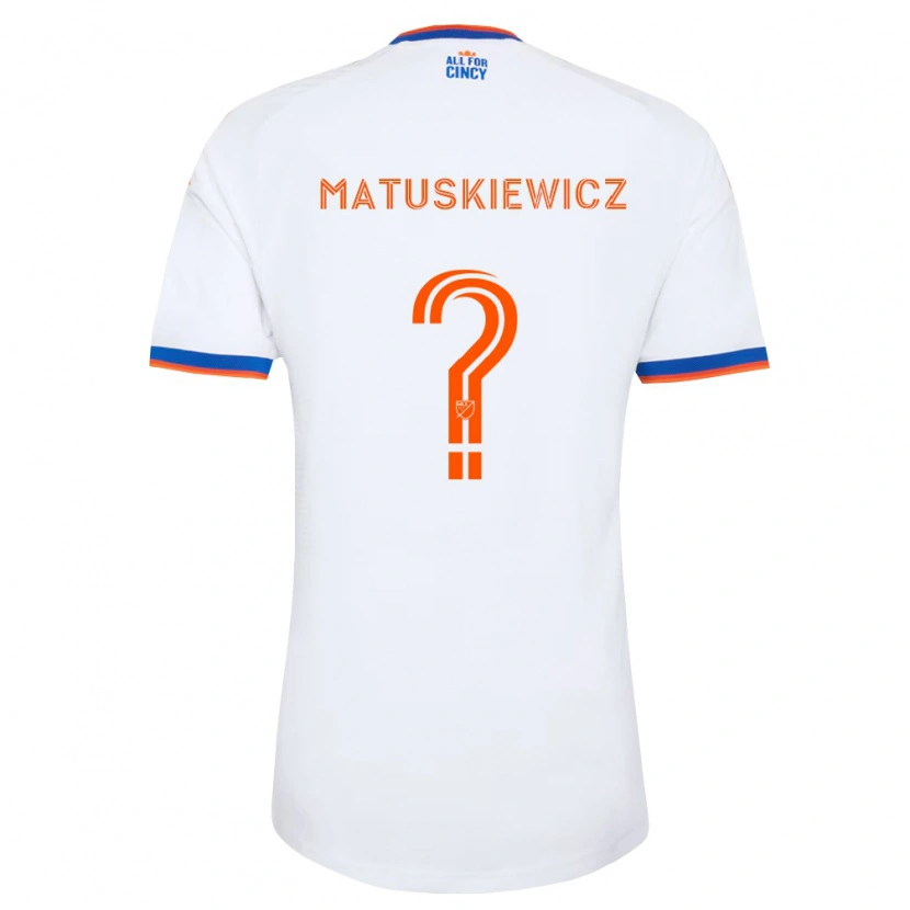 Danxen Niño Camiseta Lincoln Matuskiewicz #0 Blanco Azul Marino Naranja 2ª Equipación 2026/27 La Camisa