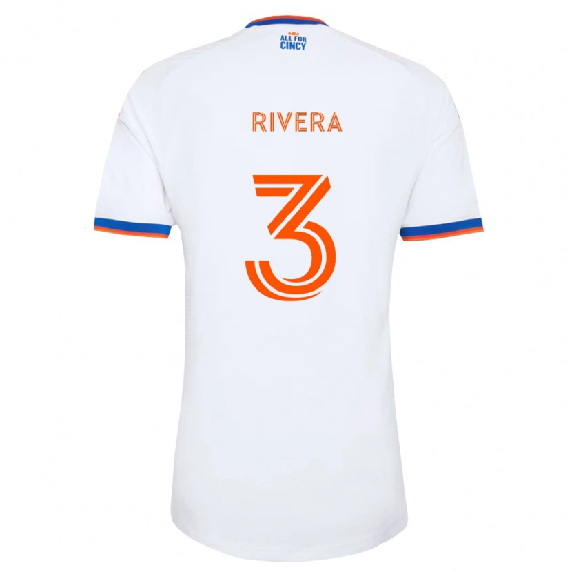 Danxen Niño Camiseta Nicholas Rivera #3 Blanco Azul Marino Naranja 2ª Equipación 2026/27 La Camisa