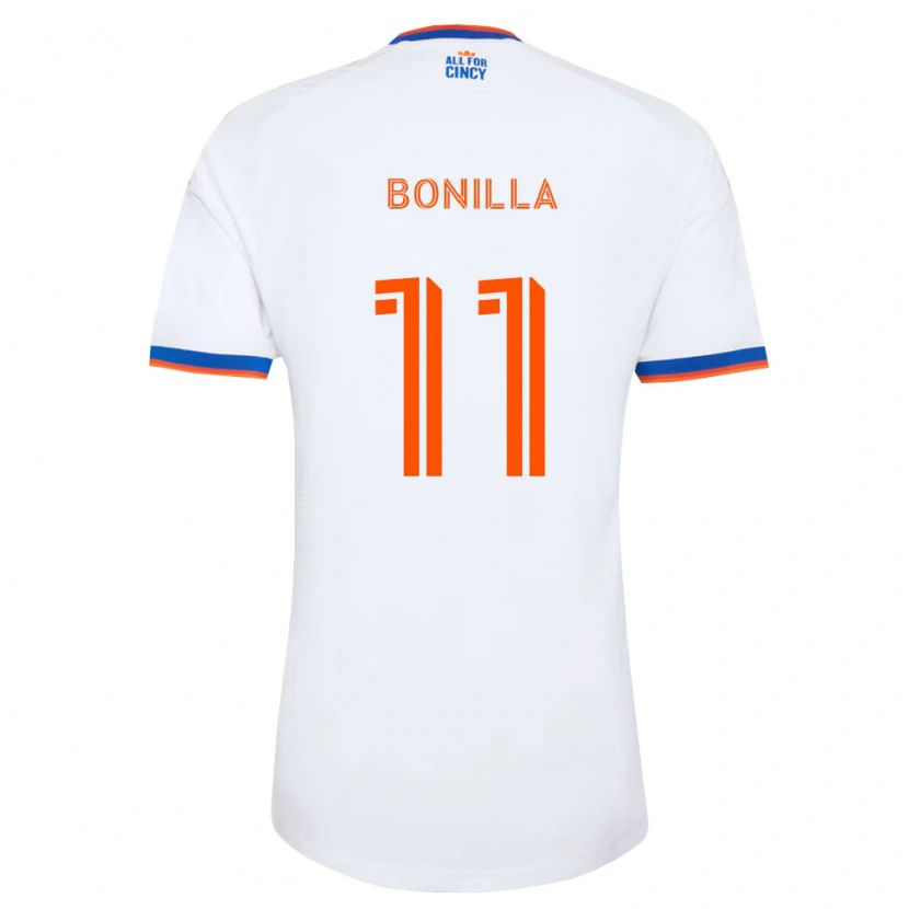 Danxen Niño Camiseta Jarell Bonilla #11 Blanco Azul Marino Naranja 2ª Equipación 2026/27 La Camisa