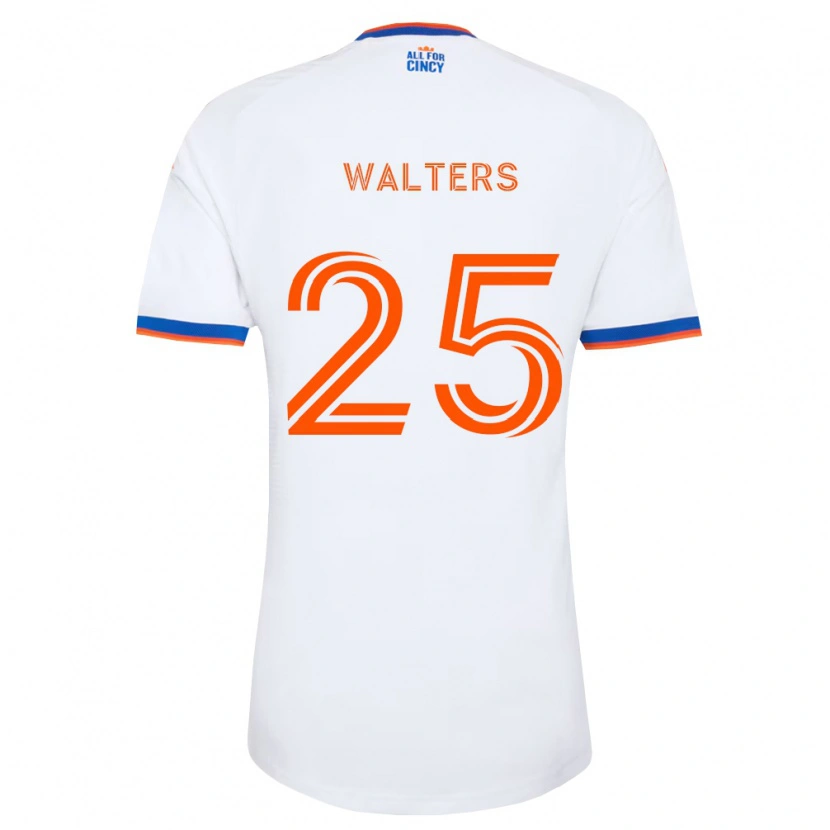 Danxen Niño Camiseta Paul Walters #25 Blanco Azul Marino Naranja 2ª Equipación 2026/27 La Camisa