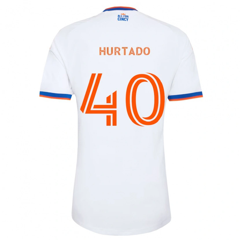 Danxen Niño Camiseta Dilan Hurtado #40 Blanco Azul Marino Naranja 2ª Equipación 2026/27 La Camisa