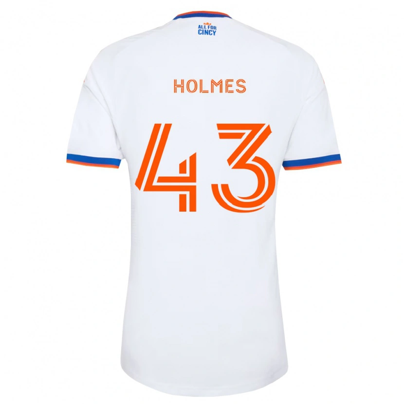Danxen Niño Camiseta Charlie Holmes #43 Blanco Azul Marino Naranja 2ª Equipación 2026/27 La Camisa