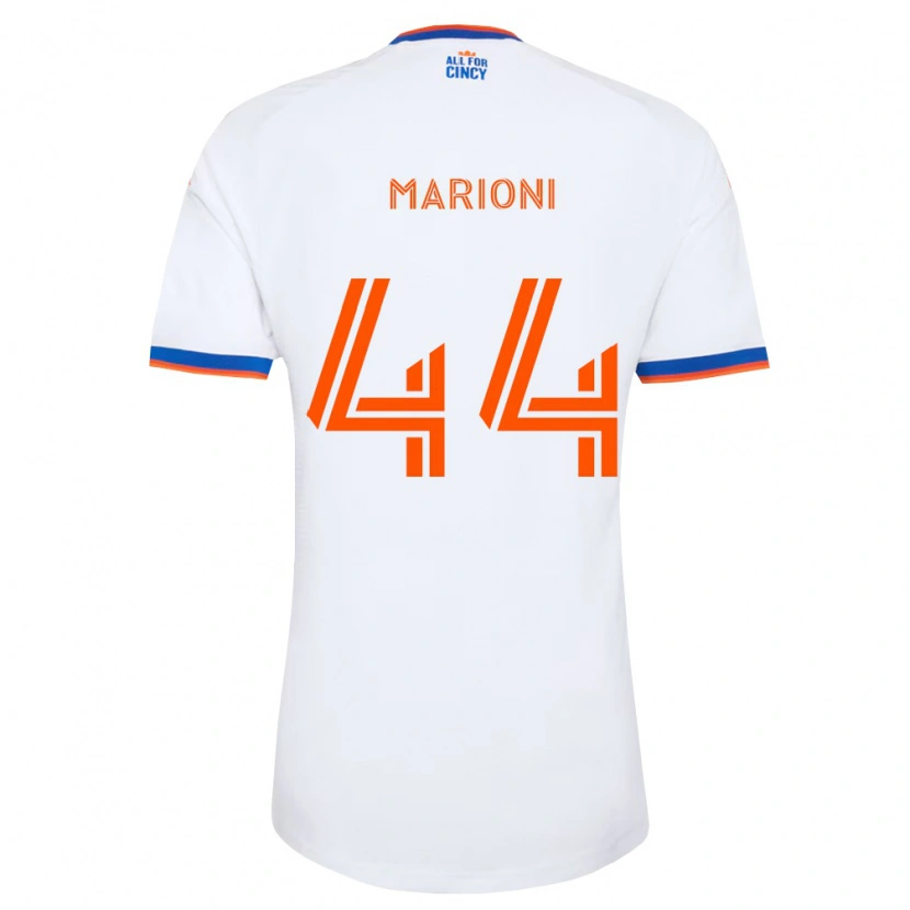 Danxen Niño Camiseta Giovanni Marioni #44 Blanco Azul Marino Naranja 2ª Equipación 2026/27 La Camisa